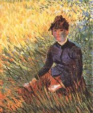 Haga click para ver la imagen ampliada 1887 femme assise dans l'herbe.jpg